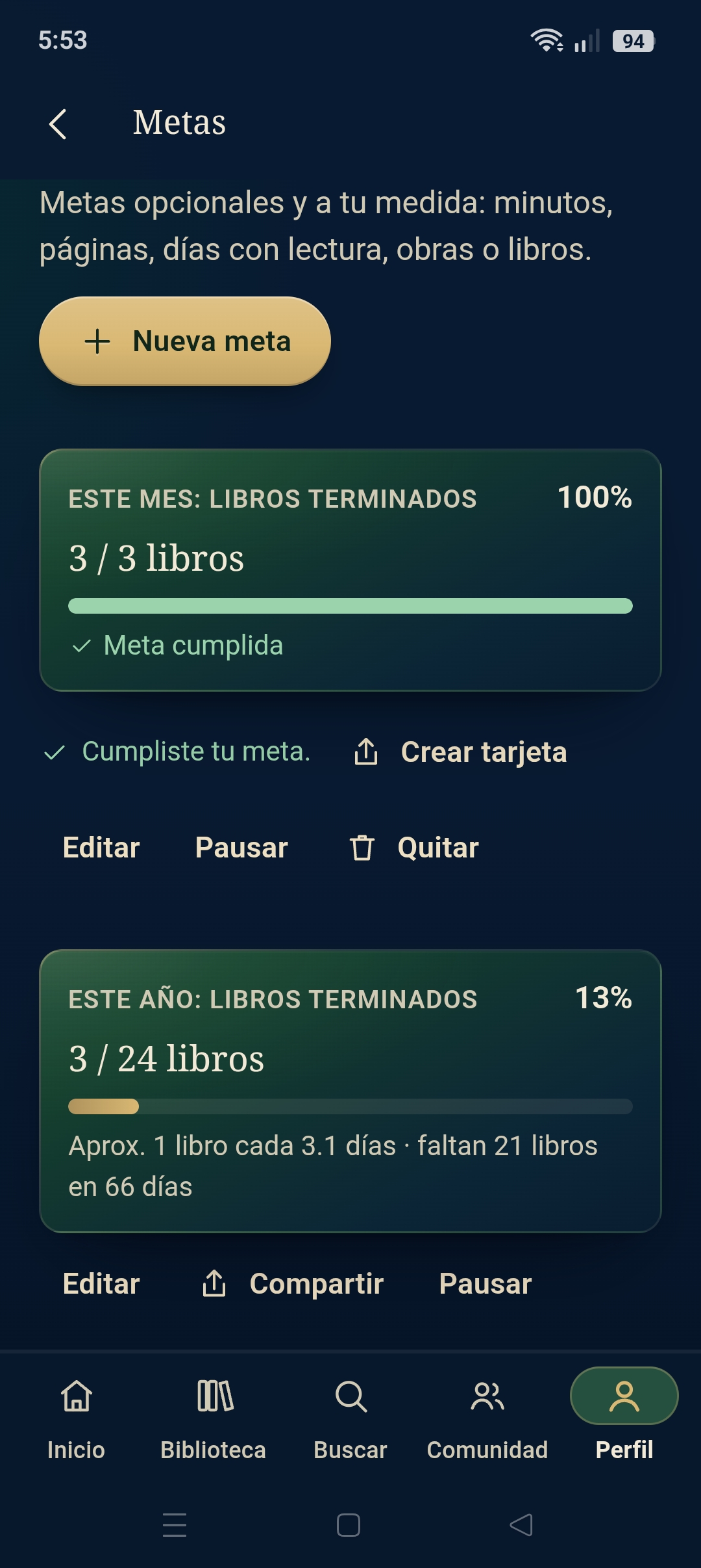 Metas de Librivum