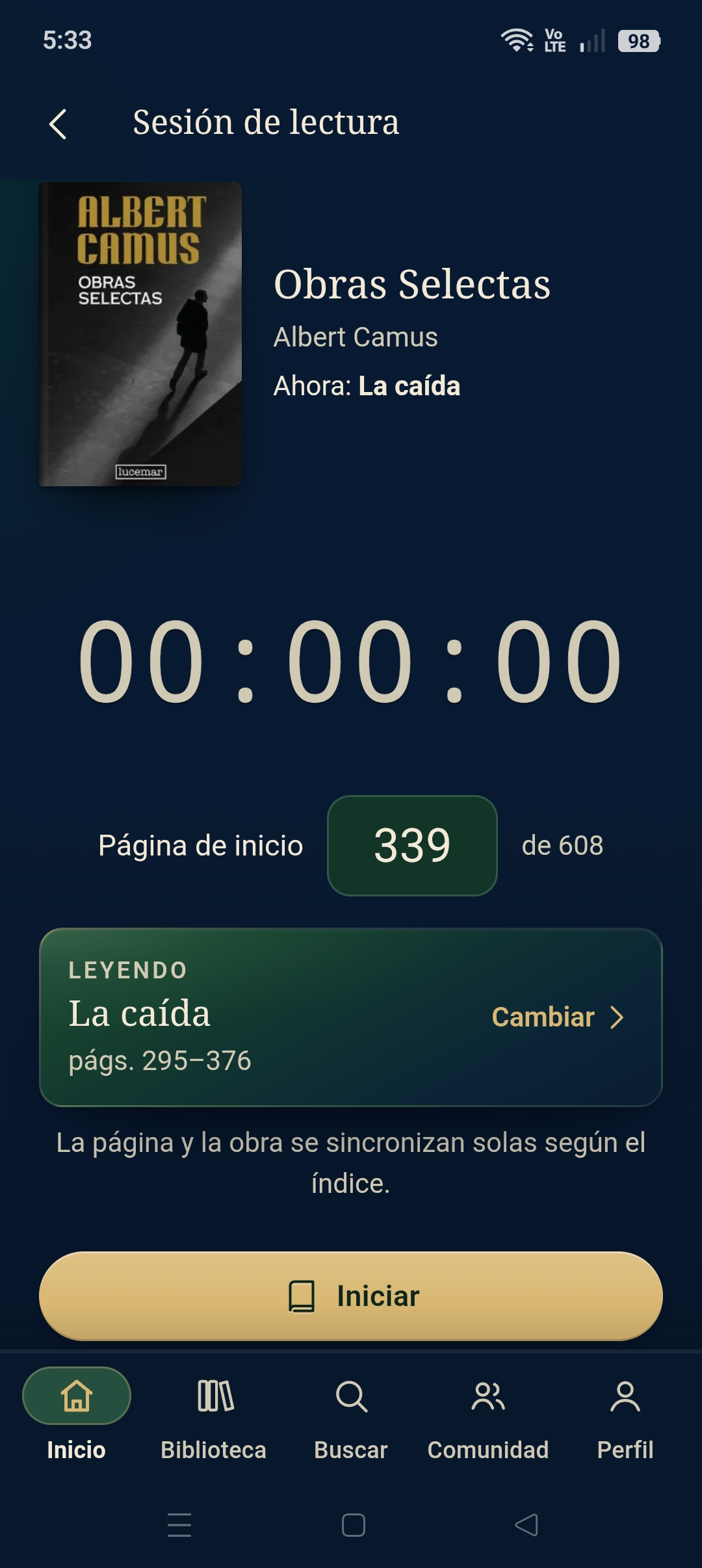 Sesiones de lectura de Librivum