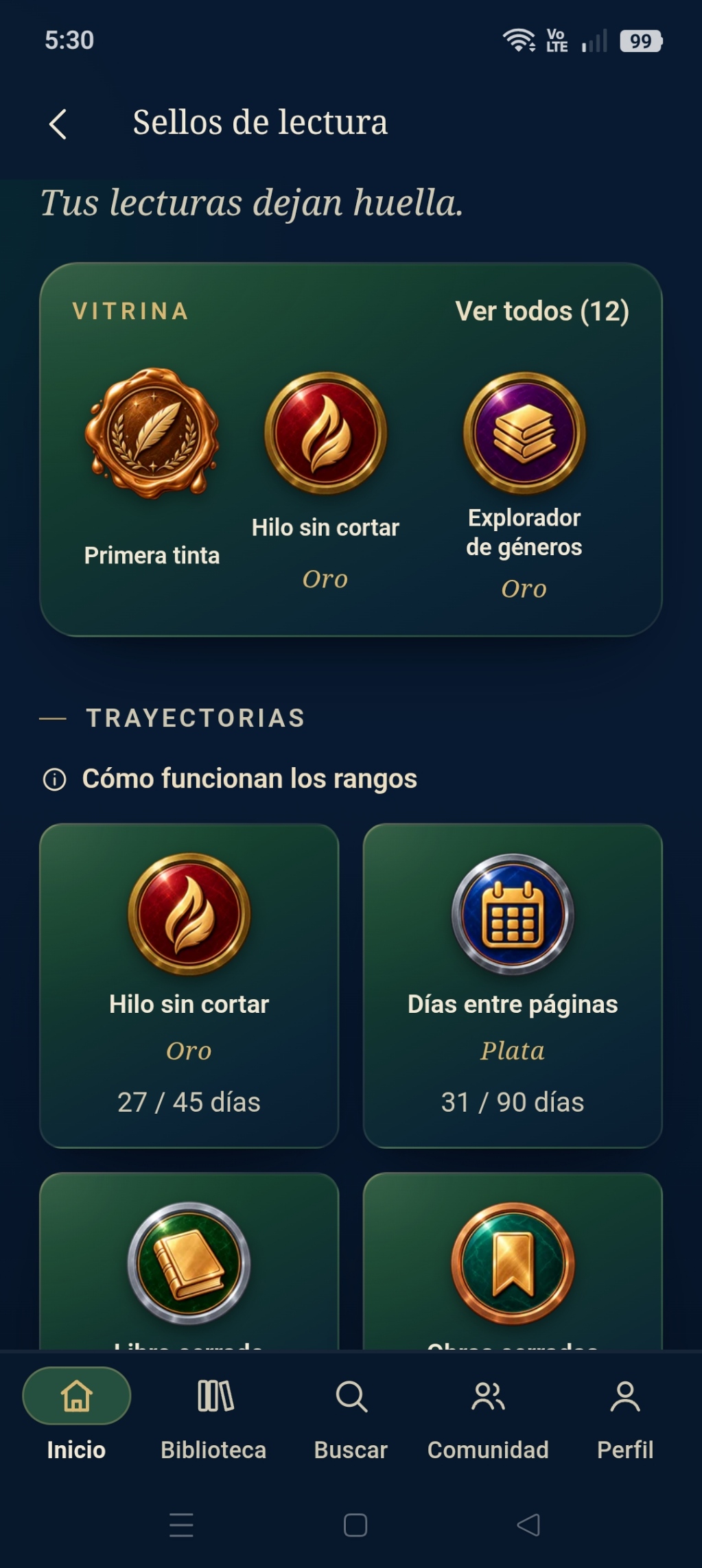 Sellos de lectura de Librivum