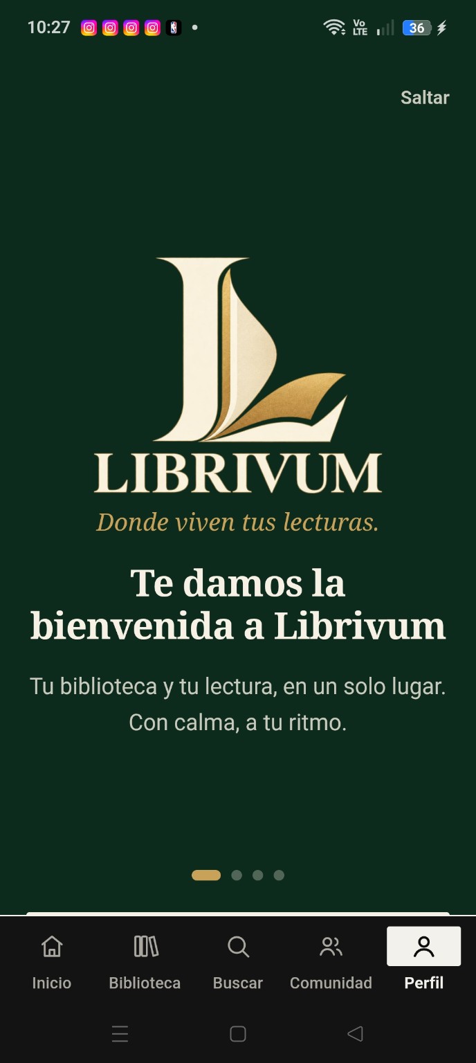 Bienvenida de Librivum
